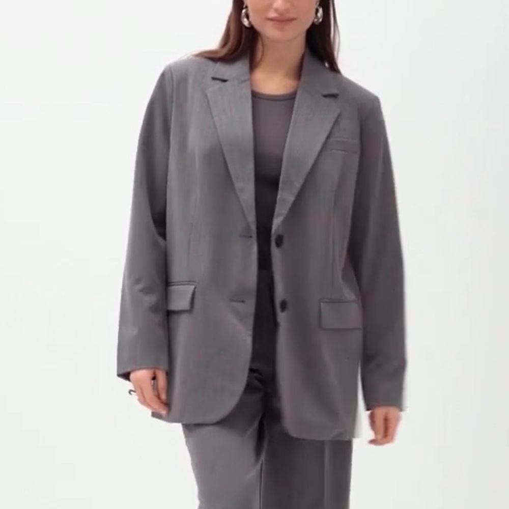 Na-Kd Gray Oversized Blazer